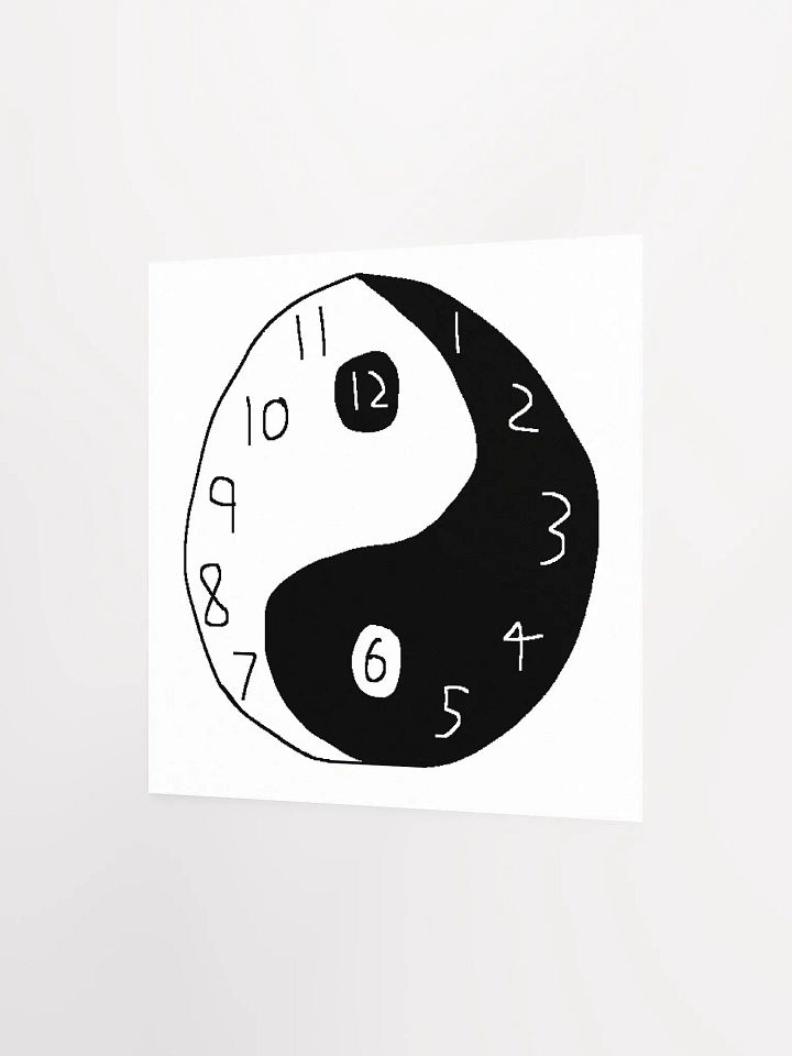 Taijitu (Yin-Yang) Clock Poster product image (2)