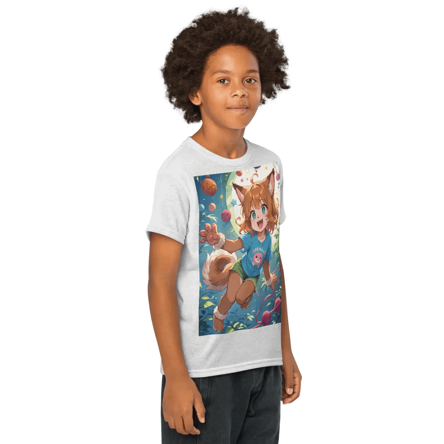 Animated Cat Girl Youth T-Shirt product image (69)