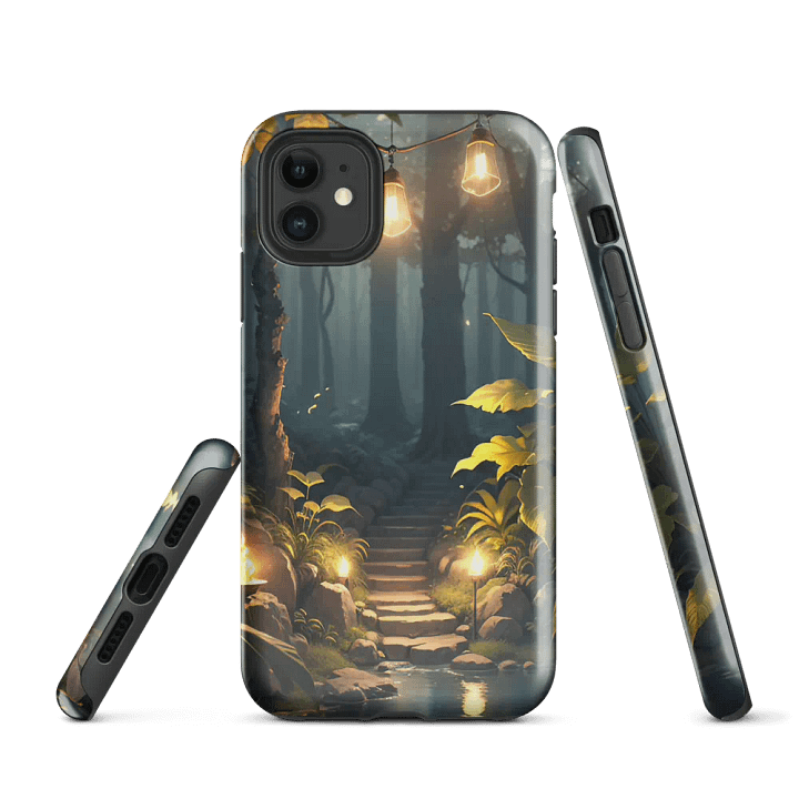 Enchanted Forest iPhone Tough Case – Mystical Pathway Design product image (1)