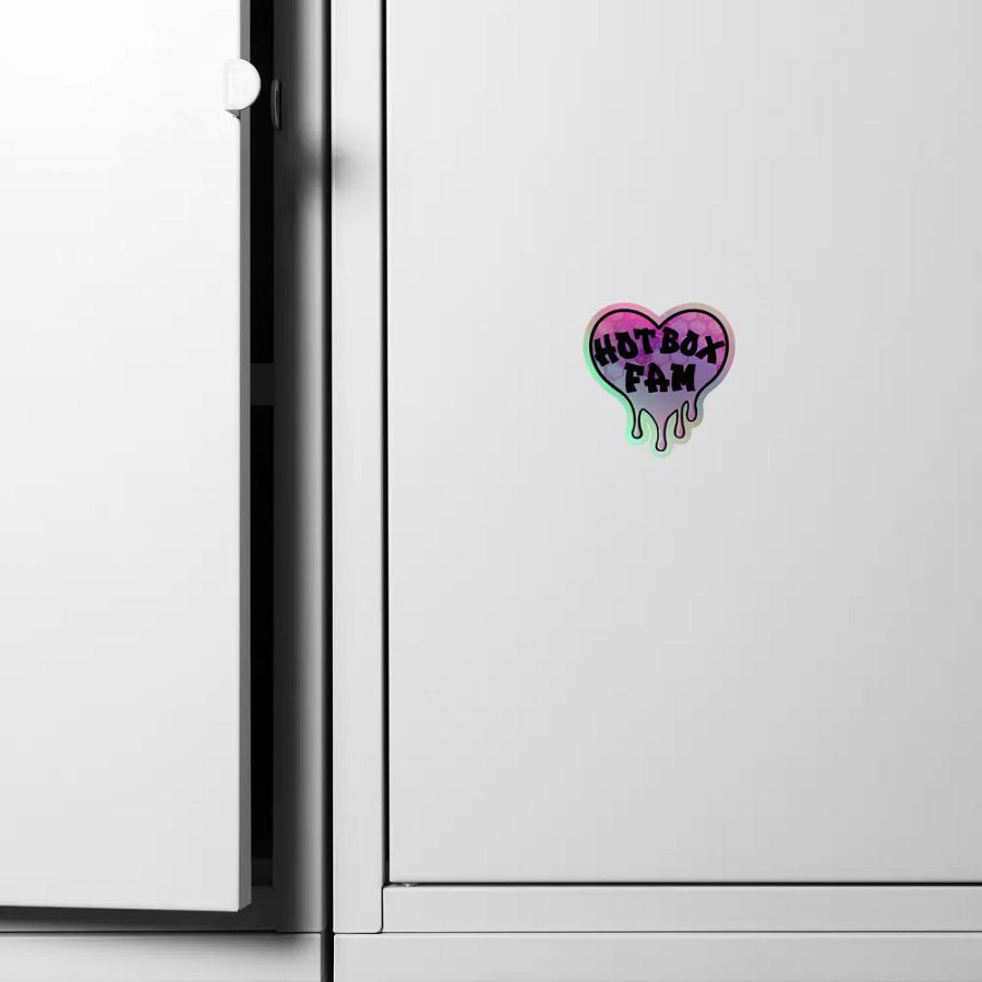 HOT BOX FAM PINK HONEY COMB LOGO STICKER product image (6)