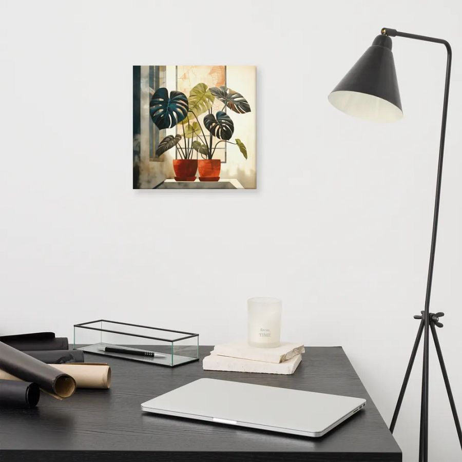 Art2401-07 Potted Plants Still Life - Canvas Print - sm product image (8)