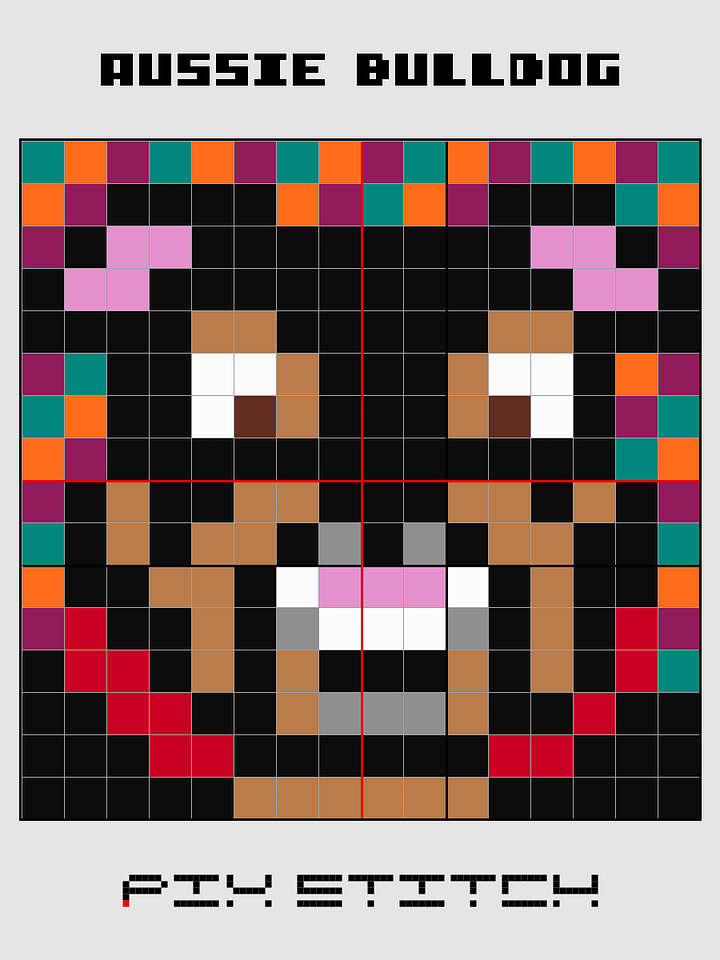 Aussie Bulldog Pixel Art product image (2)