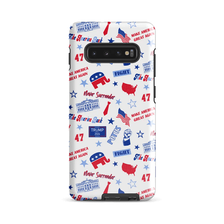 Trump 2024 Republican Patriot Make America Great Again White Pattern Phone Case for Samsung product image (2)