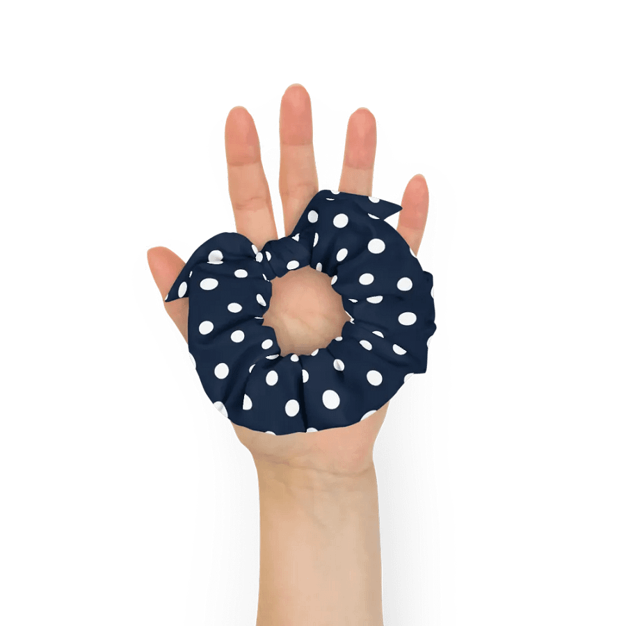 Navy Polka Dot Dream All-Over Print Scrunchie product image (7)