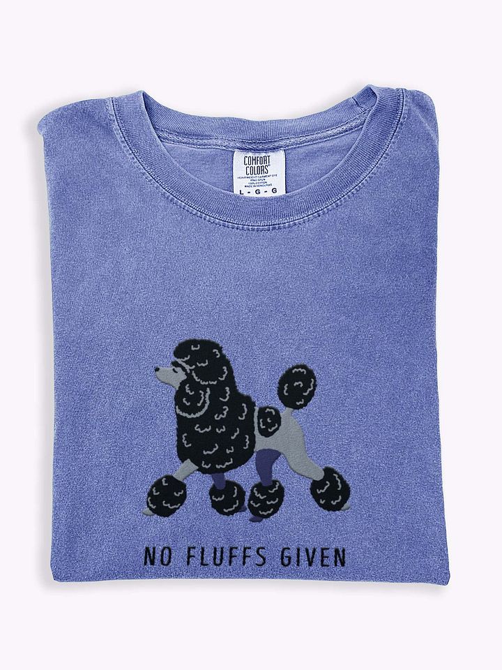 No Fluffs Given T-Shirt(Embroidered) of a Standard Poodle(Black) product image (1)