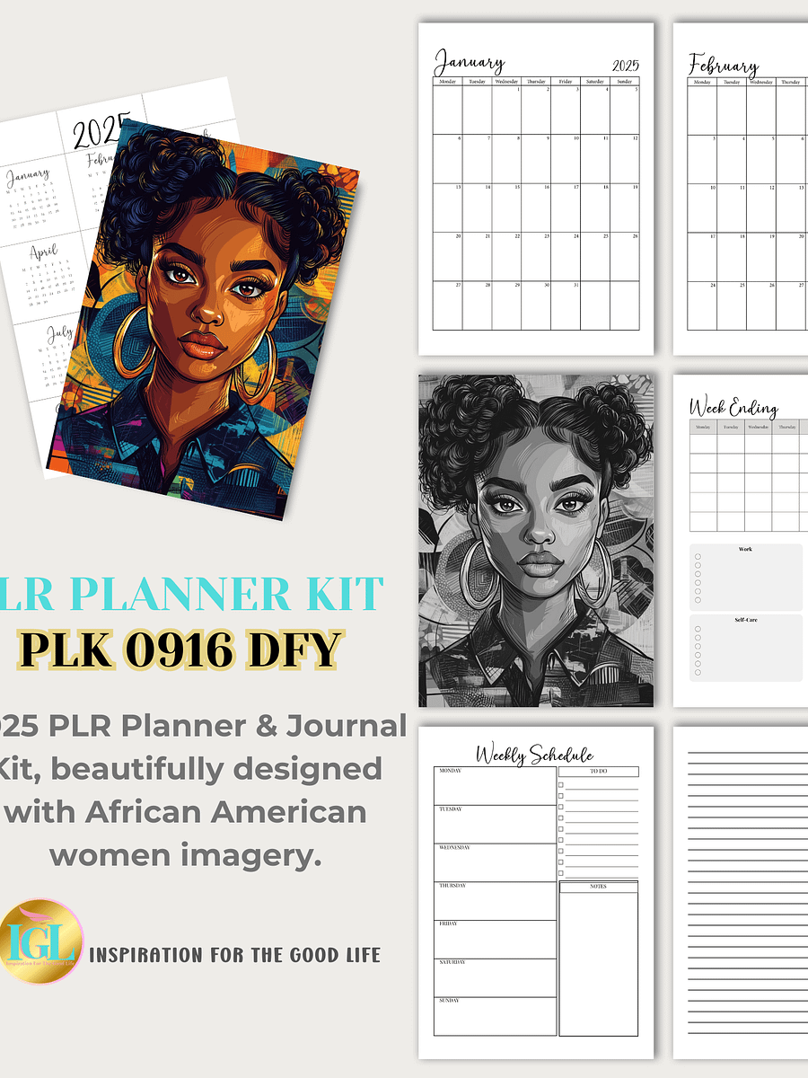 2025 PLR Planner & Journal Kit - PLK-0917 DFY product image (2)
