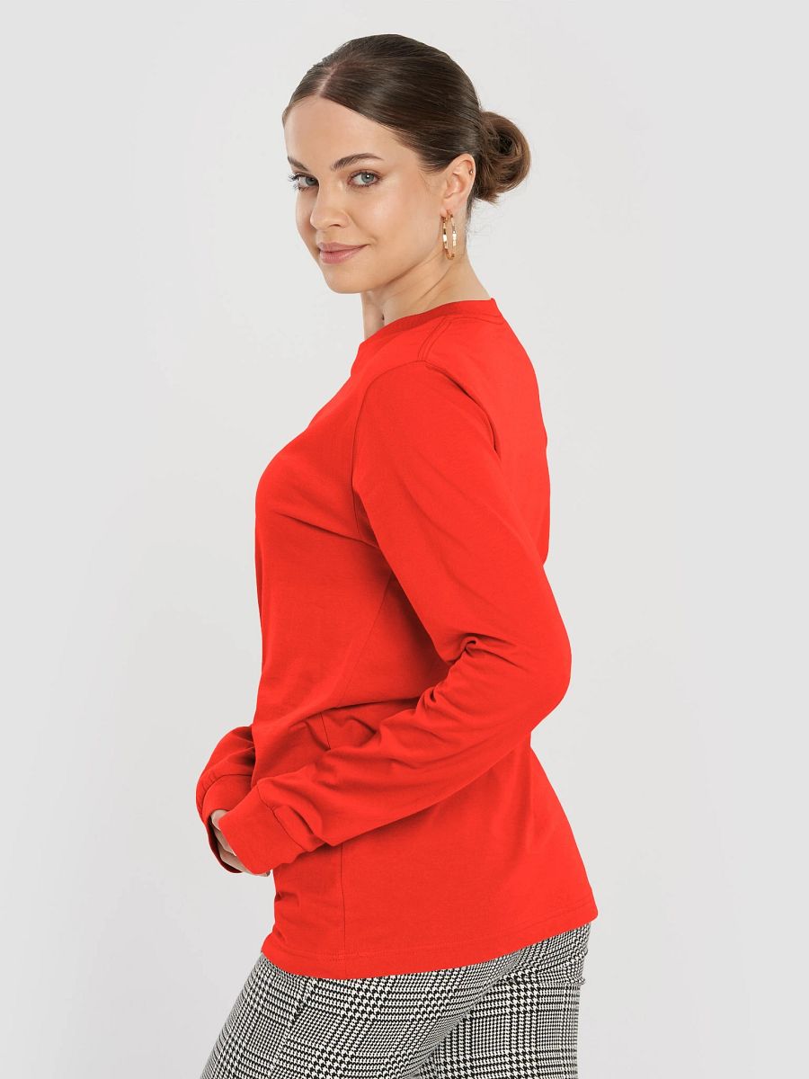 Plain Color Poppy Long Sleeve T-Shirt product image (2)