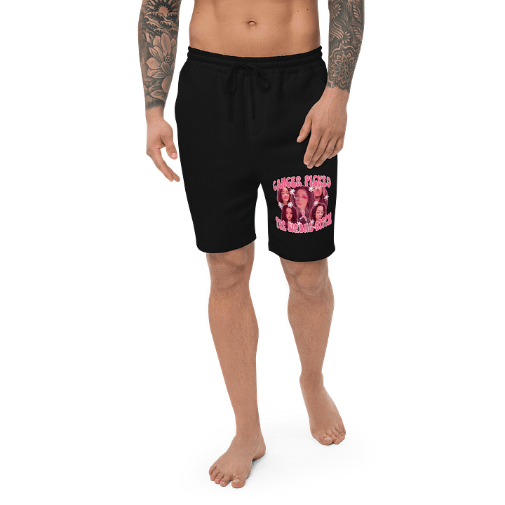 Cancer Warrior Floral Fleece Shorts product image (1)