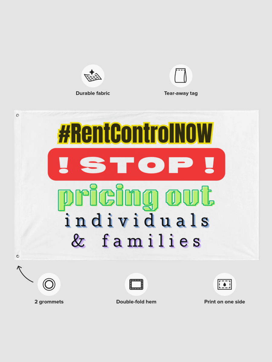 #RentControlNow - BiG flag product image (2)