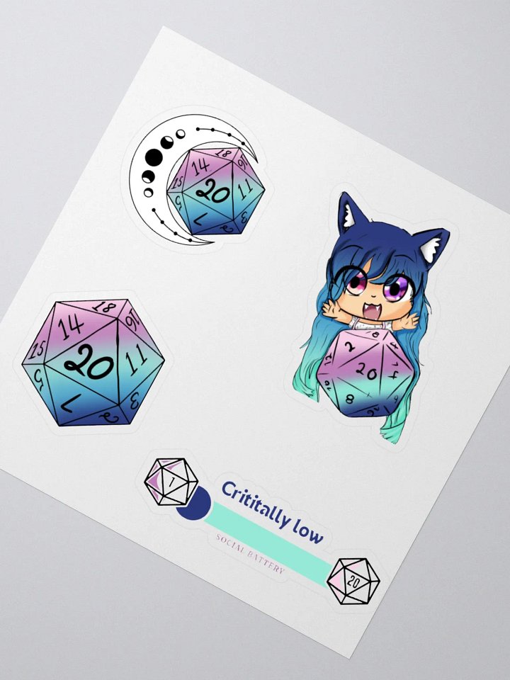 Cat & Dice Anime Sticker Set product image (5)