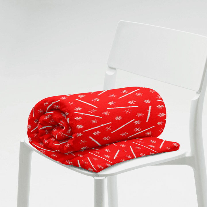 Scattered Flutes and Snowflakes Throw Blanket - Flute product image (2)