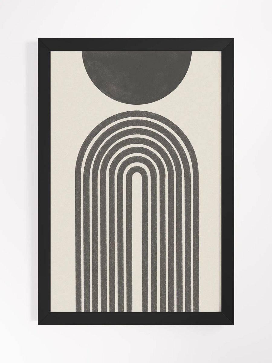 Symmetrical Archways Matte Poster | Modern Geometric Art with a Touch of Minimalist Elegance product image (3)