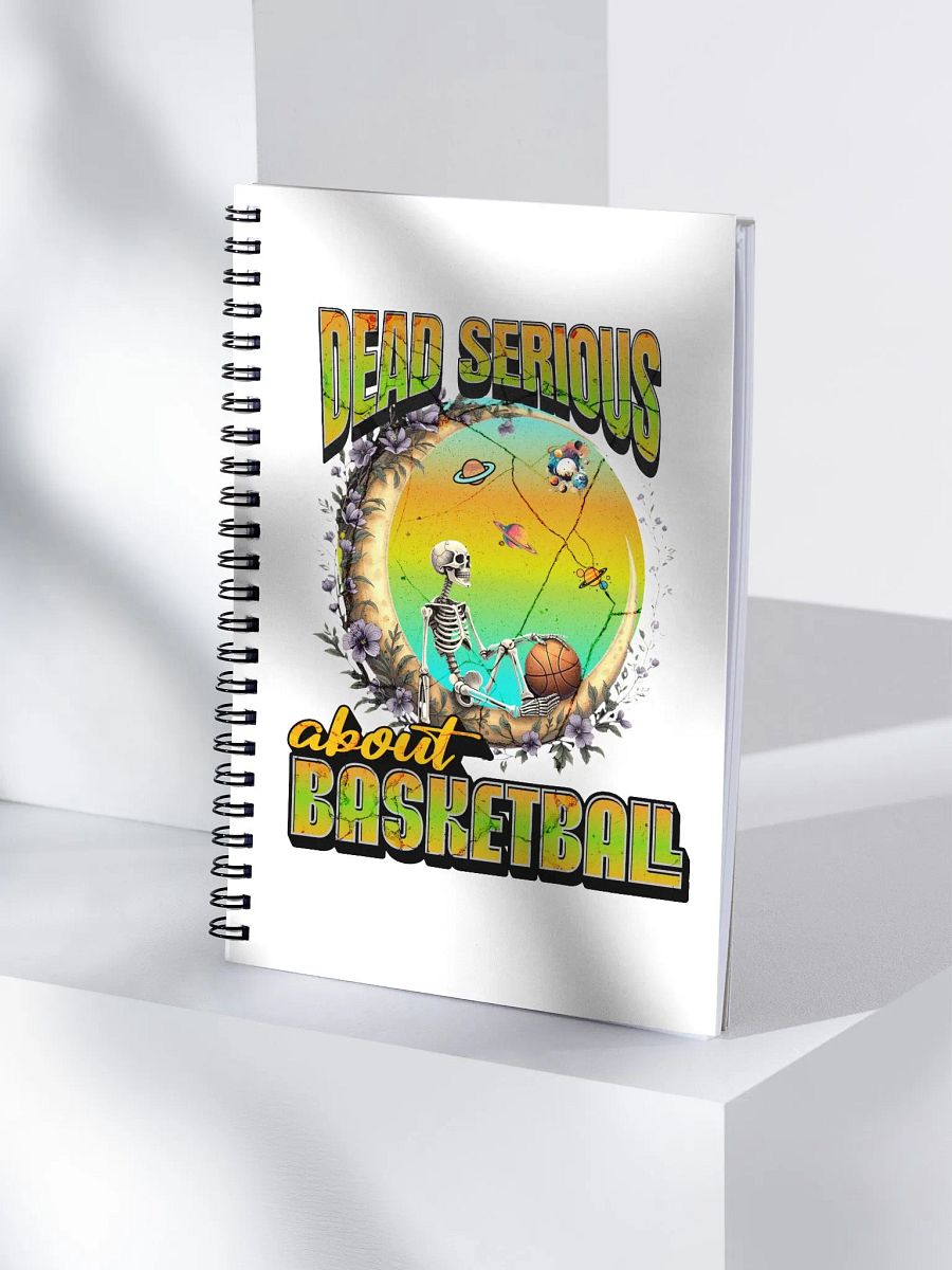 Dead Serious About Basketball Skeleton Celestial Hoops Spiral Notebook product image (3)