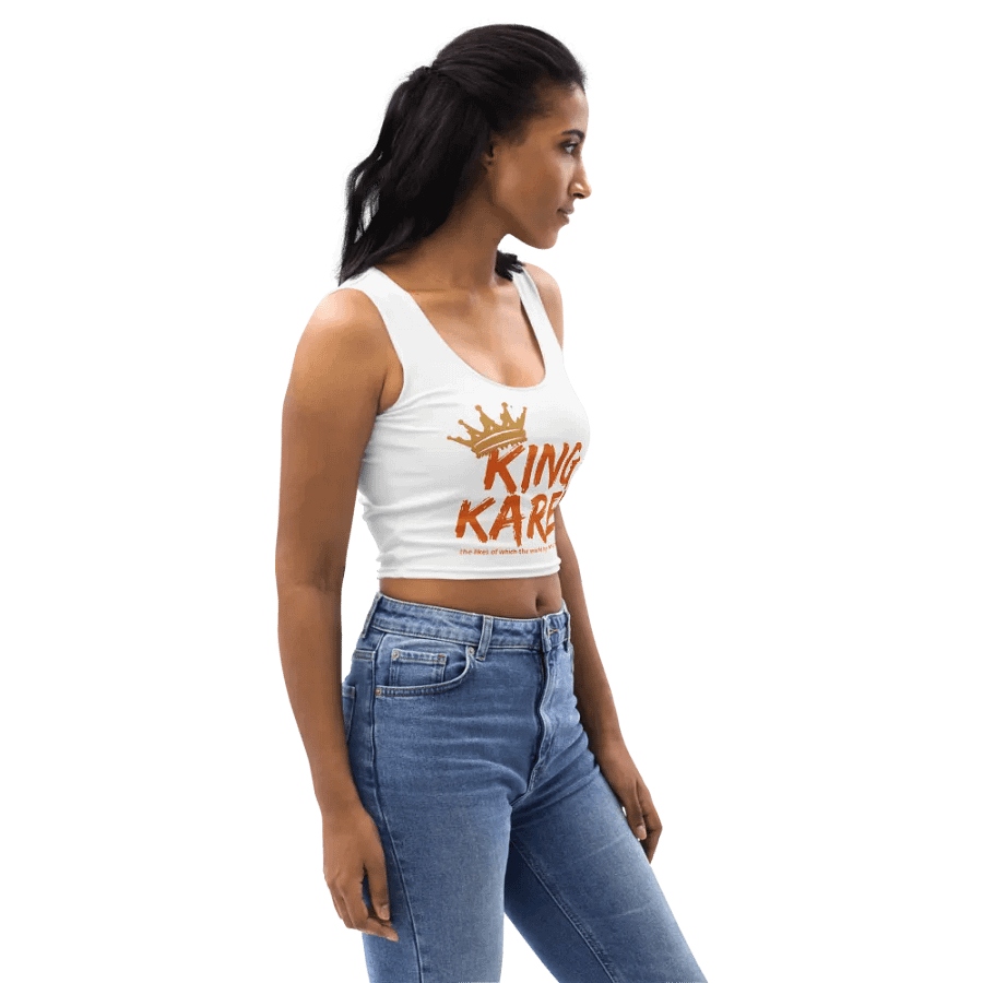 King Karen Crowned White Stretchy Crop Top product image (5)