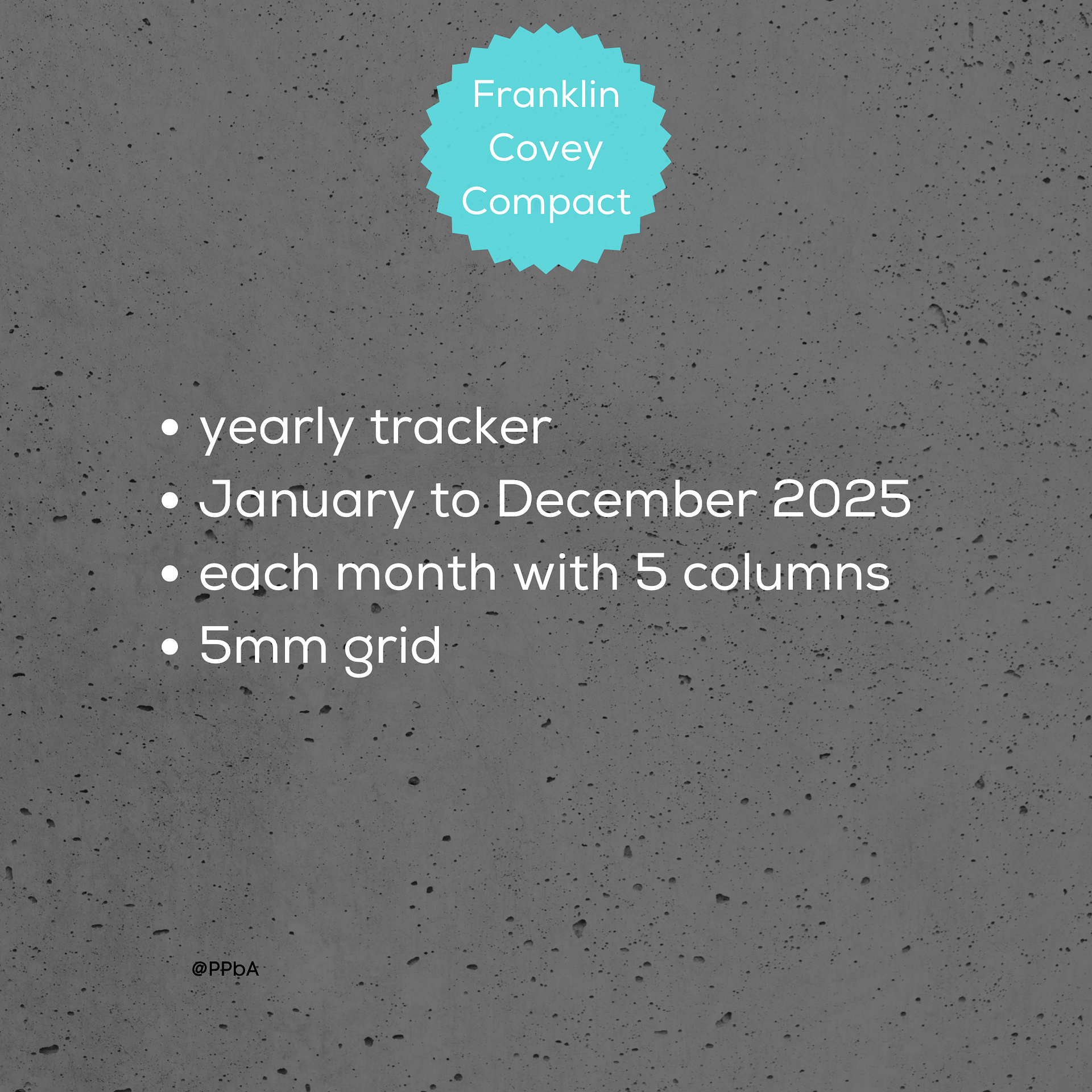 yearly tracker - Franklin Covey Compact - 2025 product image (3)