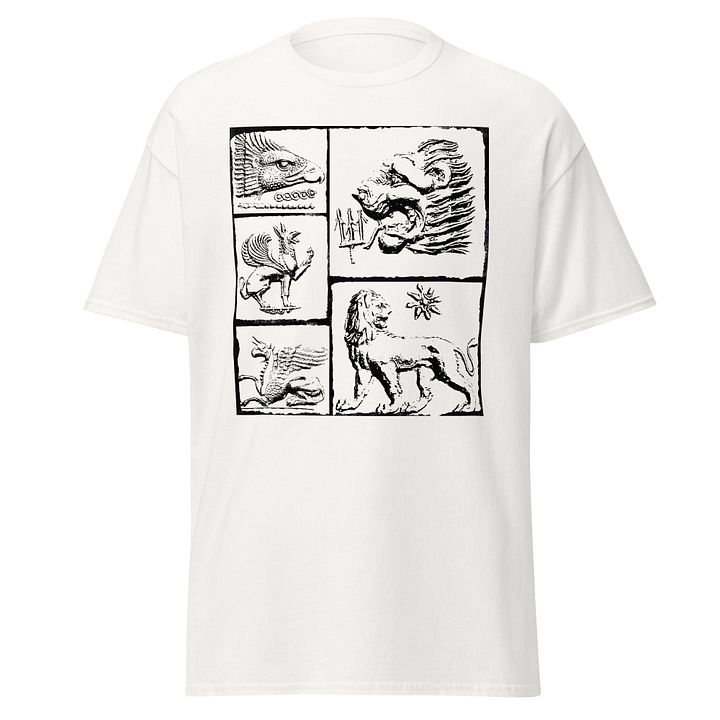 Lion versus Griffin Eternal Fight, White T-shirt product image (1)