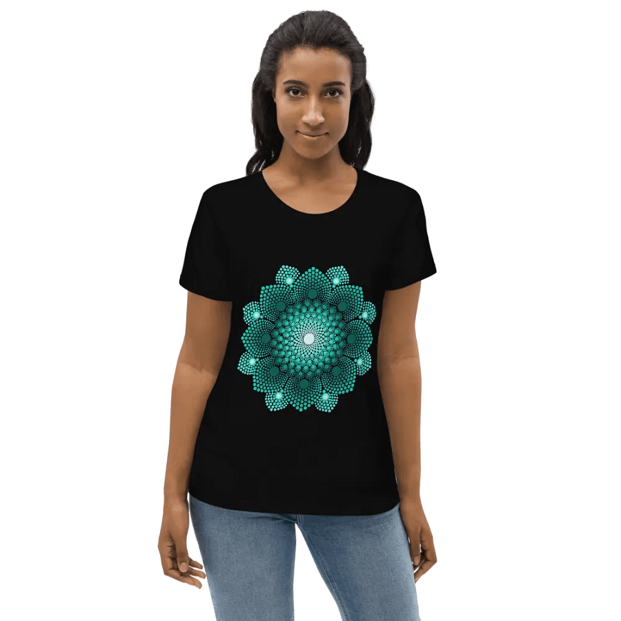 Turquoise Dot Mandala Eco T-Shirt product image (7)