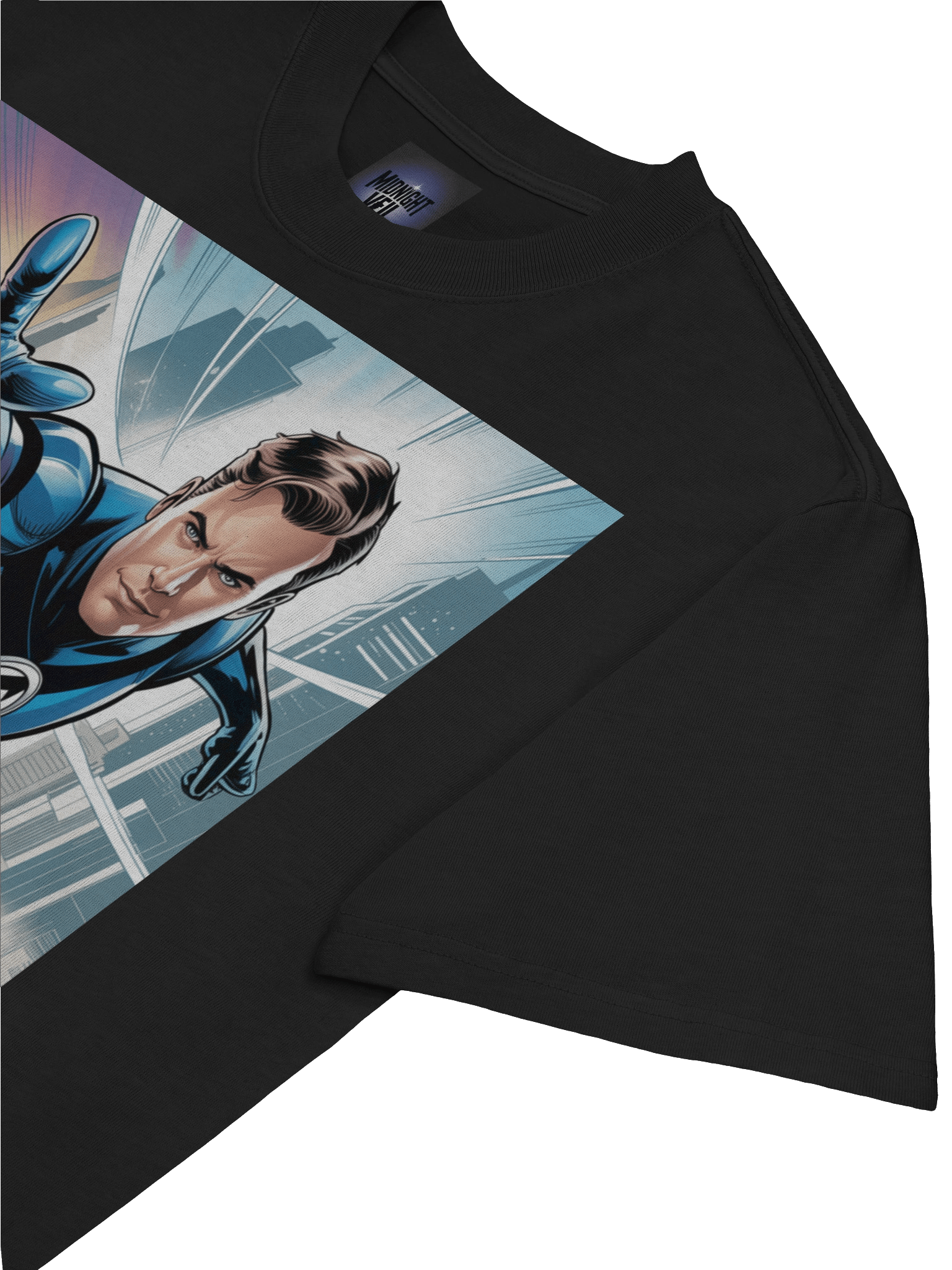 Mister Fantastic Metropolis Stretch Oversized Faded T-Shirt – Elastic Urban Eclipse product image (7)