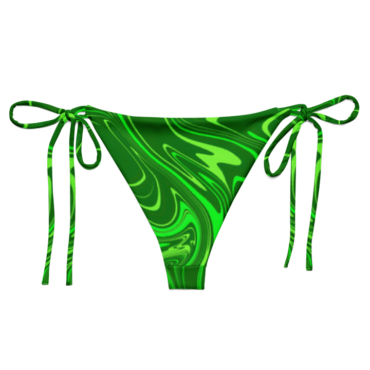String Bikini Bottom - Different Shades of Green Digital Fluid Art product image (2)