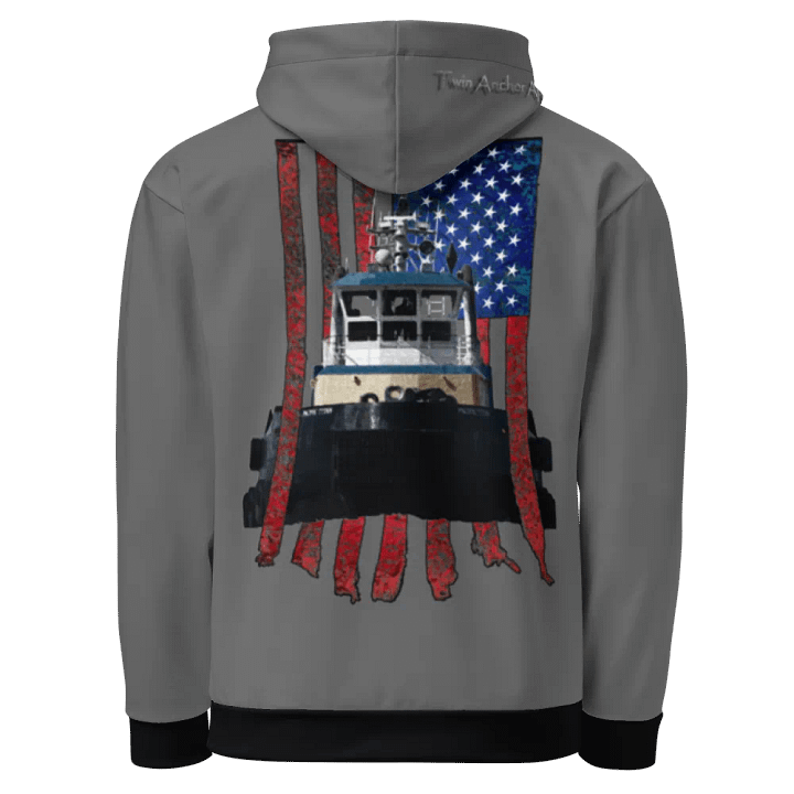 Gray Pacific Titan & CE Flage Hoodie product image (1)