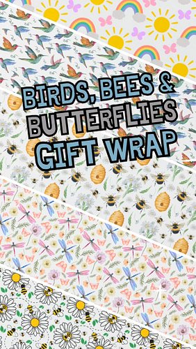 🐝  🐦 Easy gift wrap ideas for Pretty  Celebrations! 

Shop the full collection here: https://www.hotpocketgraphics.com 

Don’...