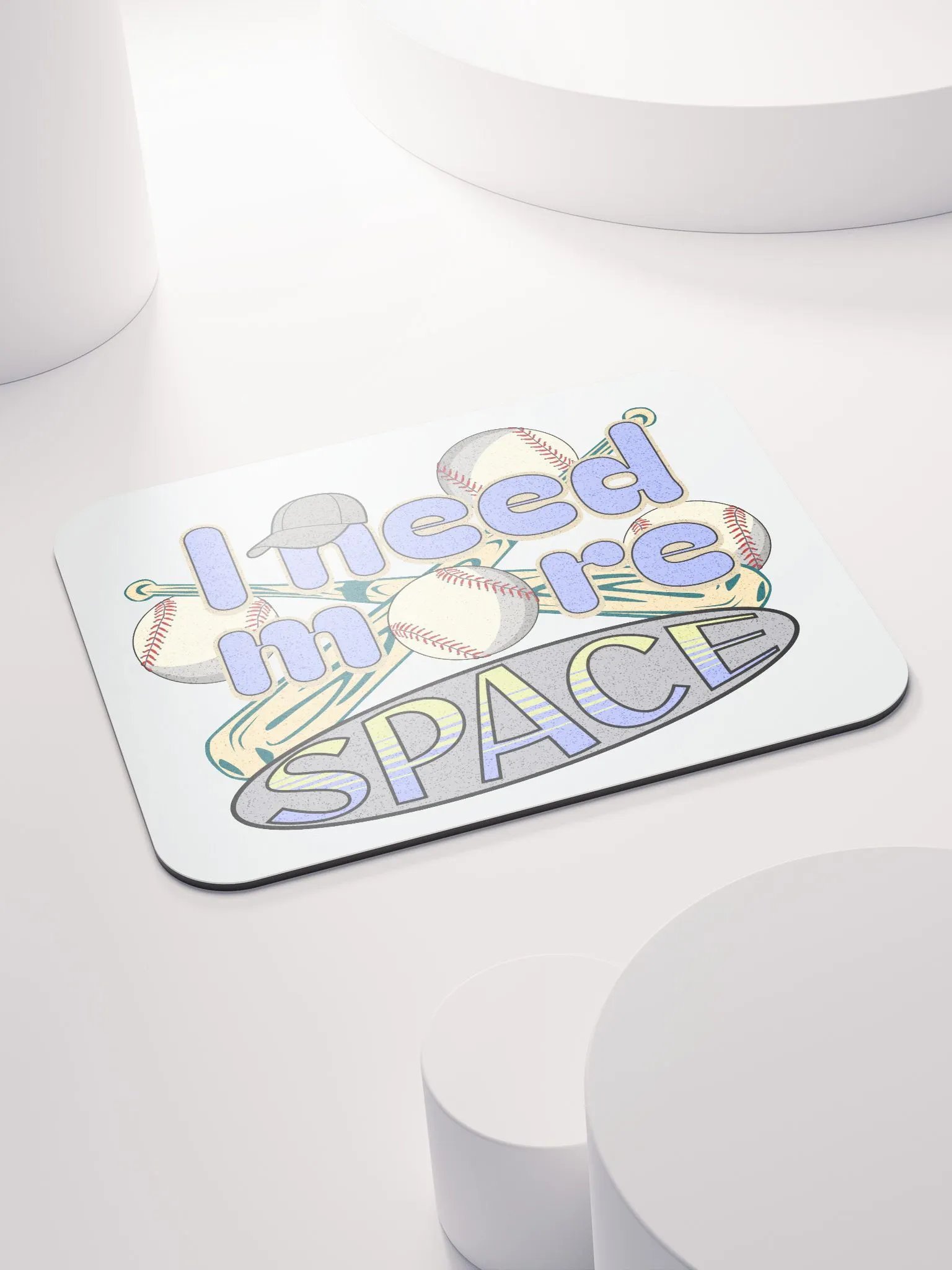 I Need More Space Baseball Mouse Pad product image (4)