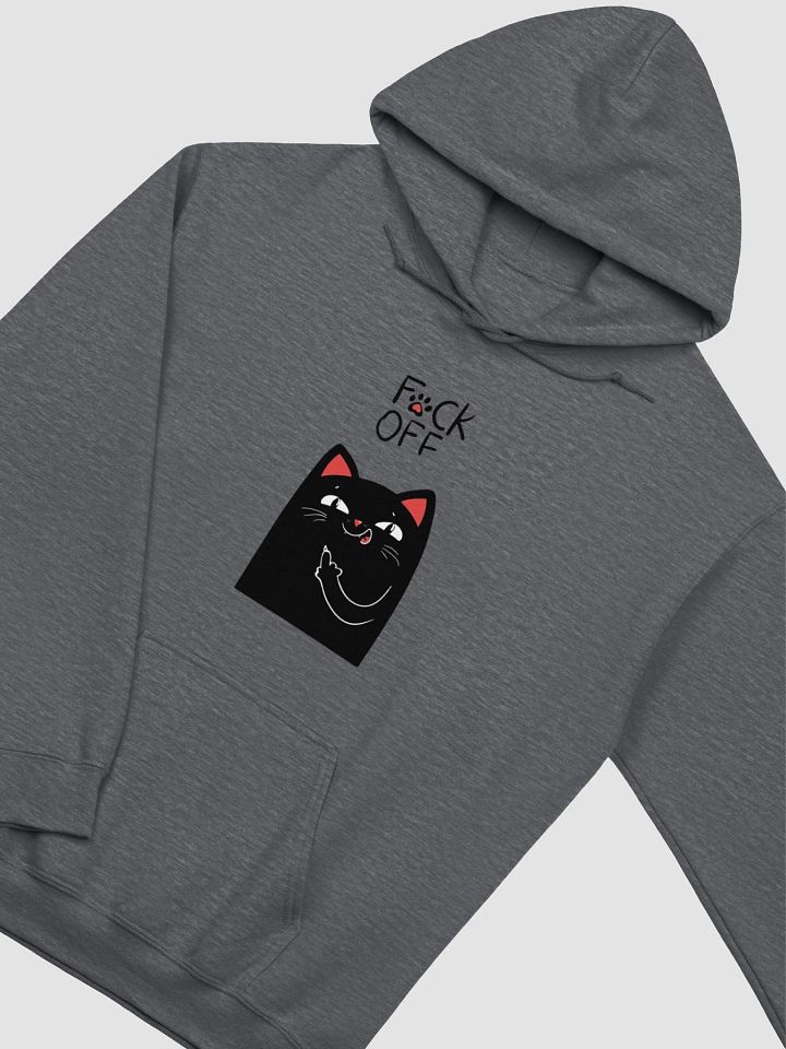 Mischievous Black Cat Middle Finger Hoodie product image (17)