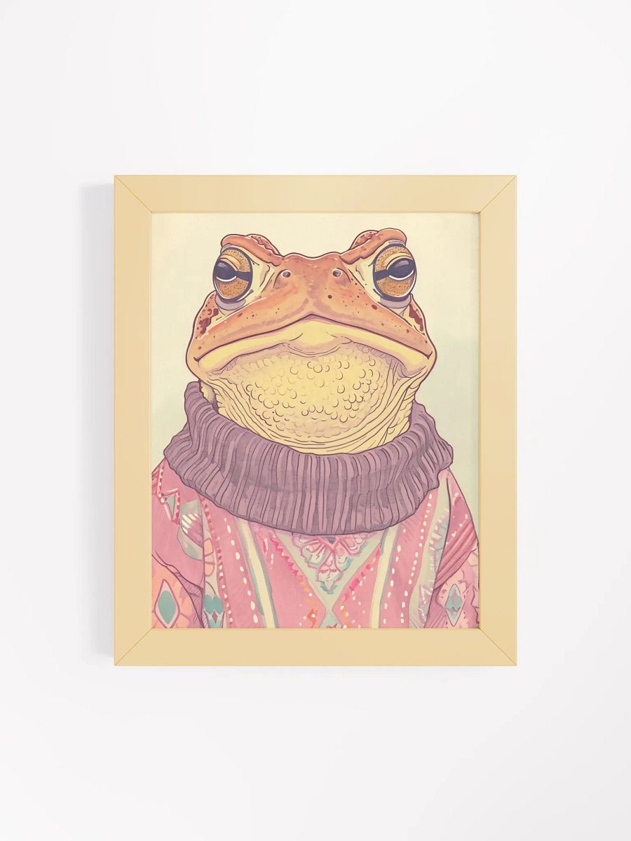 Whimsical Toad in Purple Turtleneck Poster product image (8)