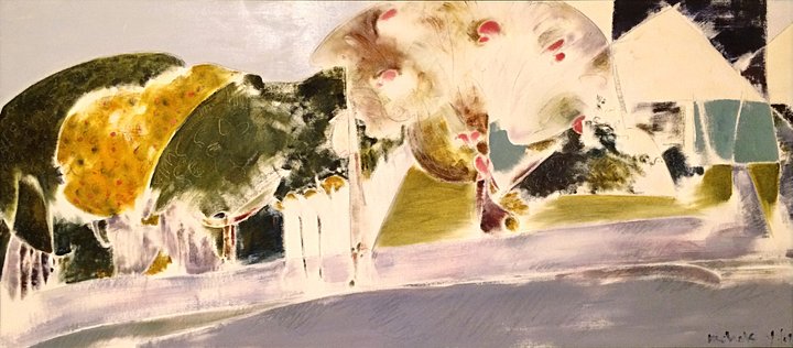 Landscape with Trees (1984) on canvas (16" x 32") product image (1)