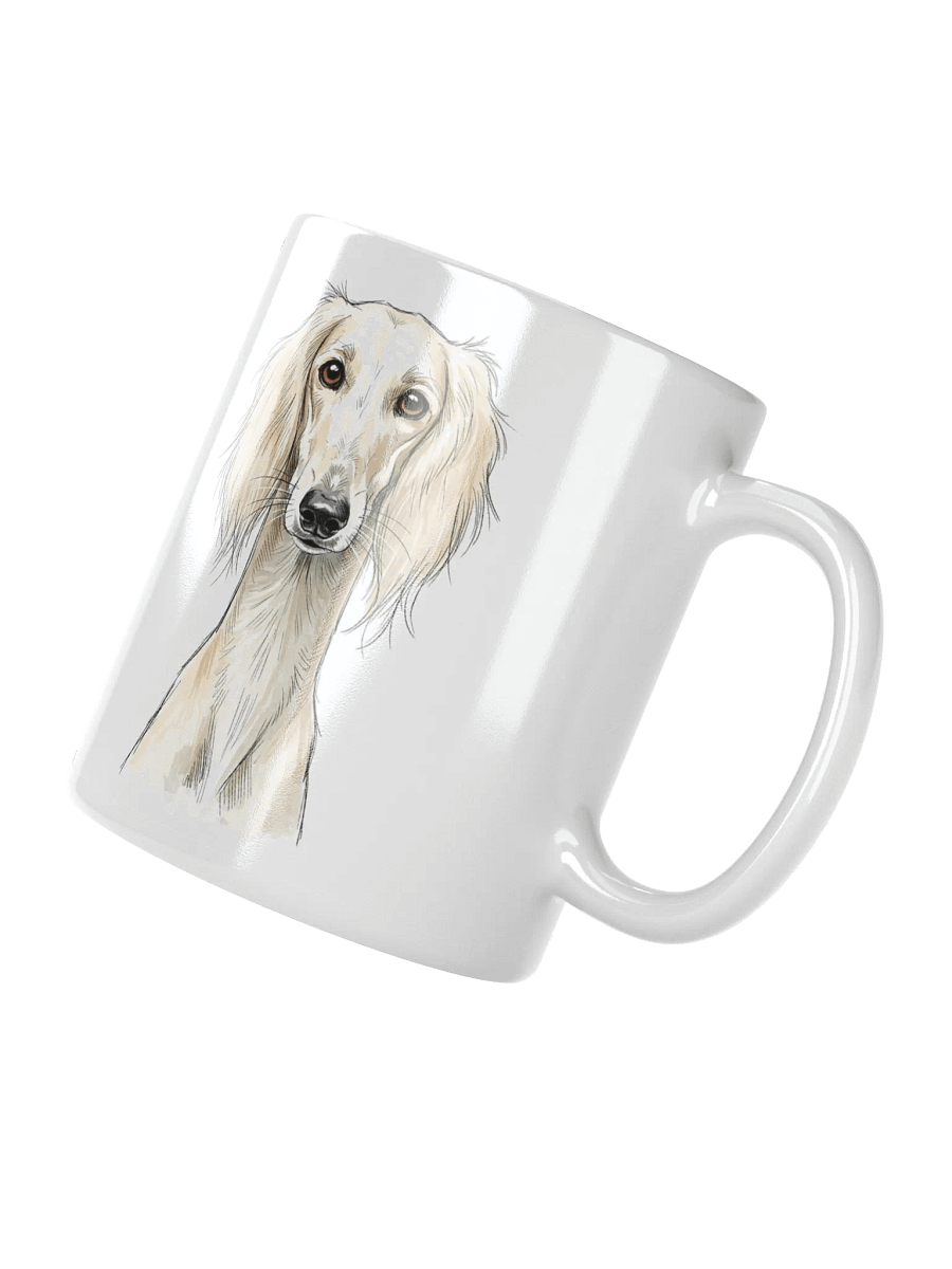 Saluki Dog Sketchy ish Art Chic Small Ceramic Mug product image (5)