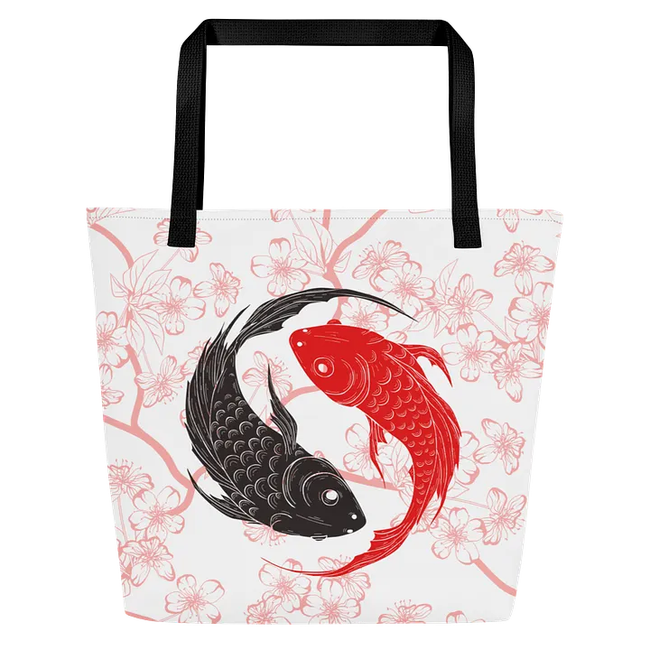 Yin-Yang Koi Fish Harmony Tote Bag product image (1)