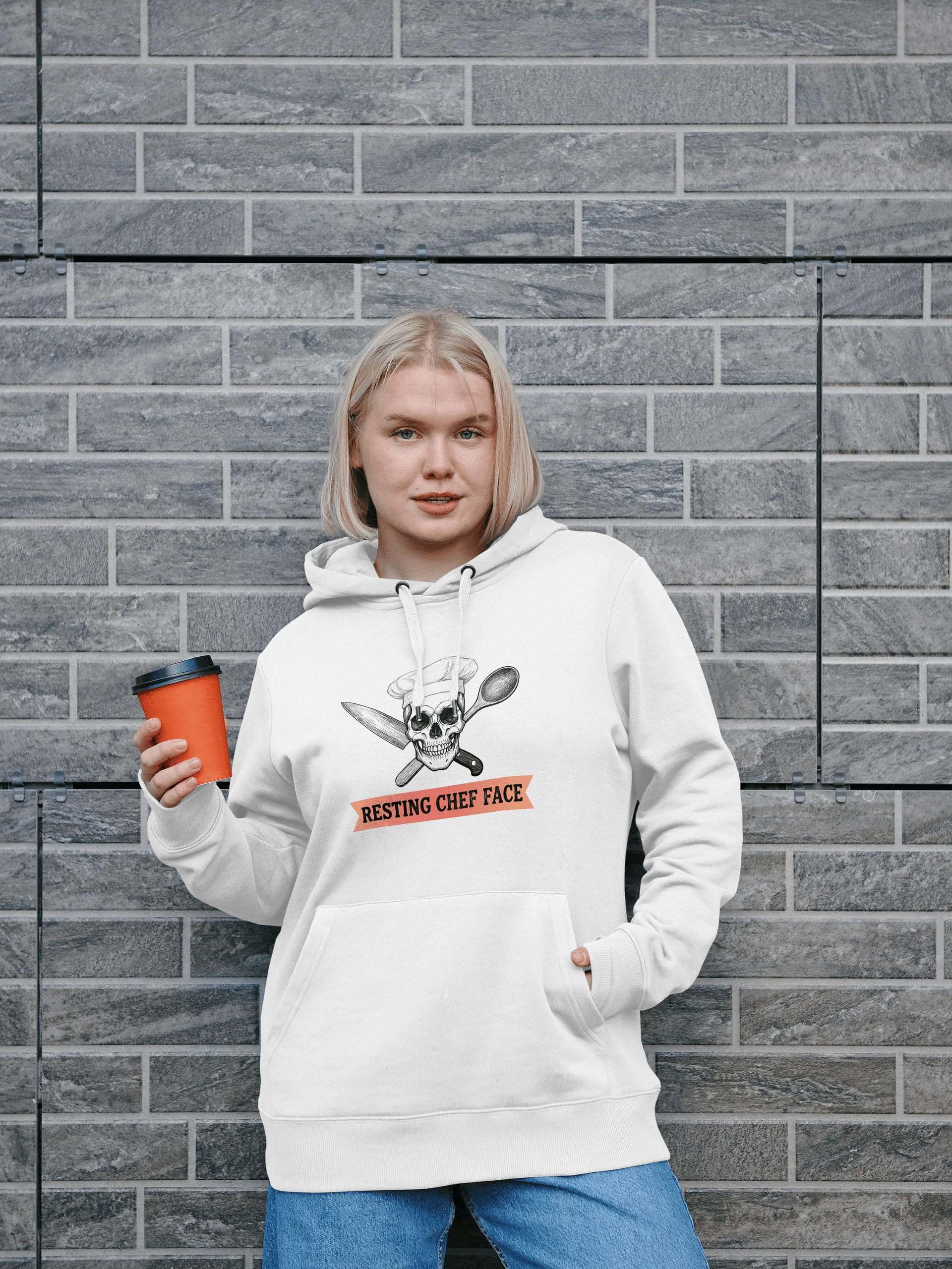 Resting Chef Face Hoodie | Funny Kitchen Apparel product image (61)