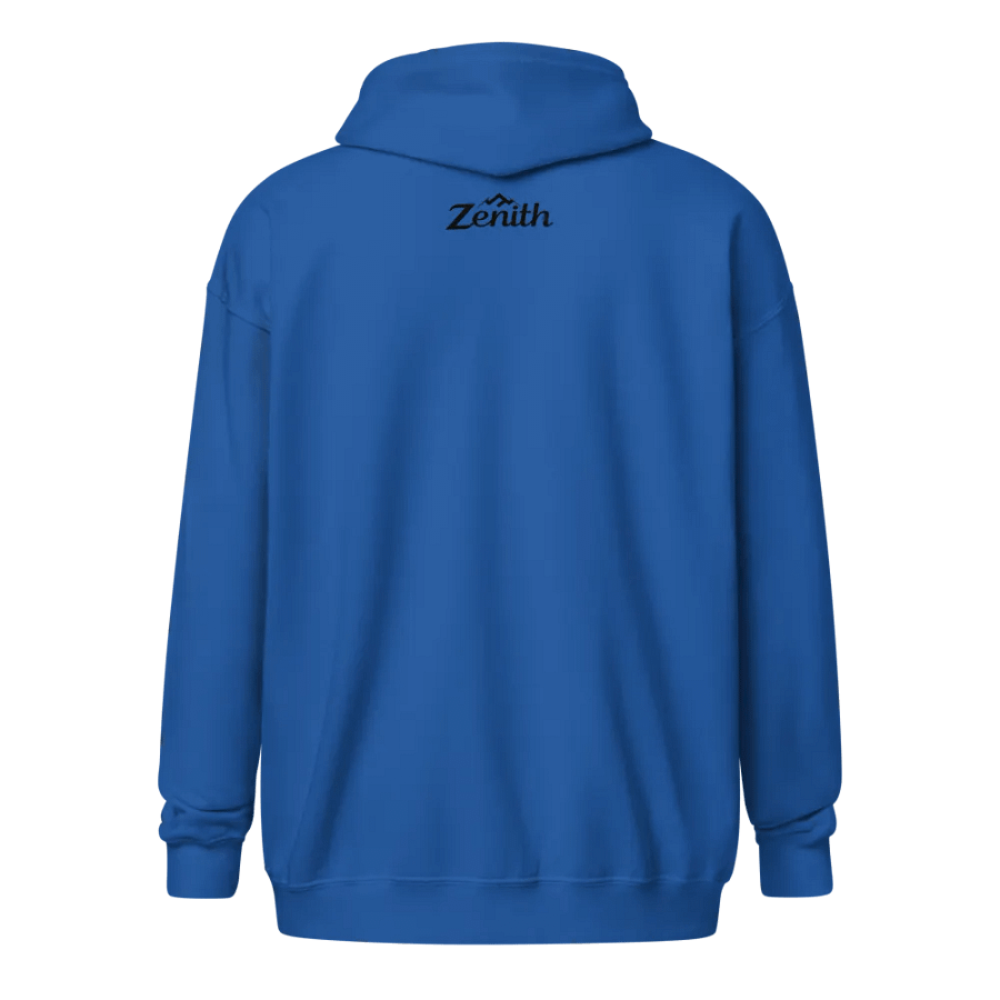 Unisex Heavy Blend Zip Hoodie with Zenith Script Design product image (8)
