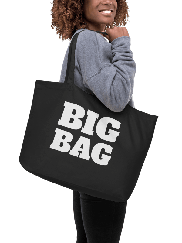 "Big Bag" Certified Organic Black Tote Bag product image (2)
