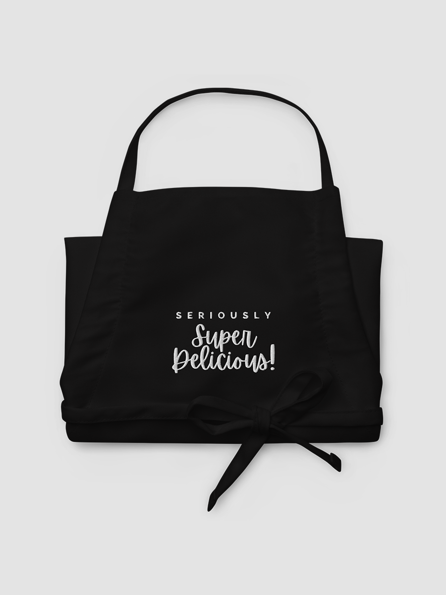 Super Delicious Embroidered Cooking Apron (Grey) product image (1)