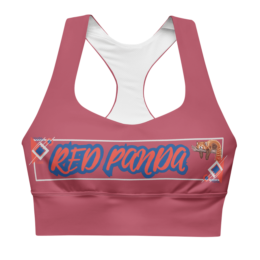 "Zzz" RED PANDA Hippie Pink Sports Bra product image (1)