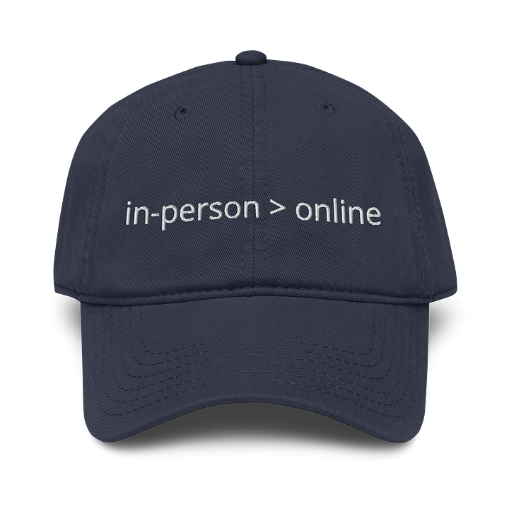 in-person > online Baseball Cap product image (1)