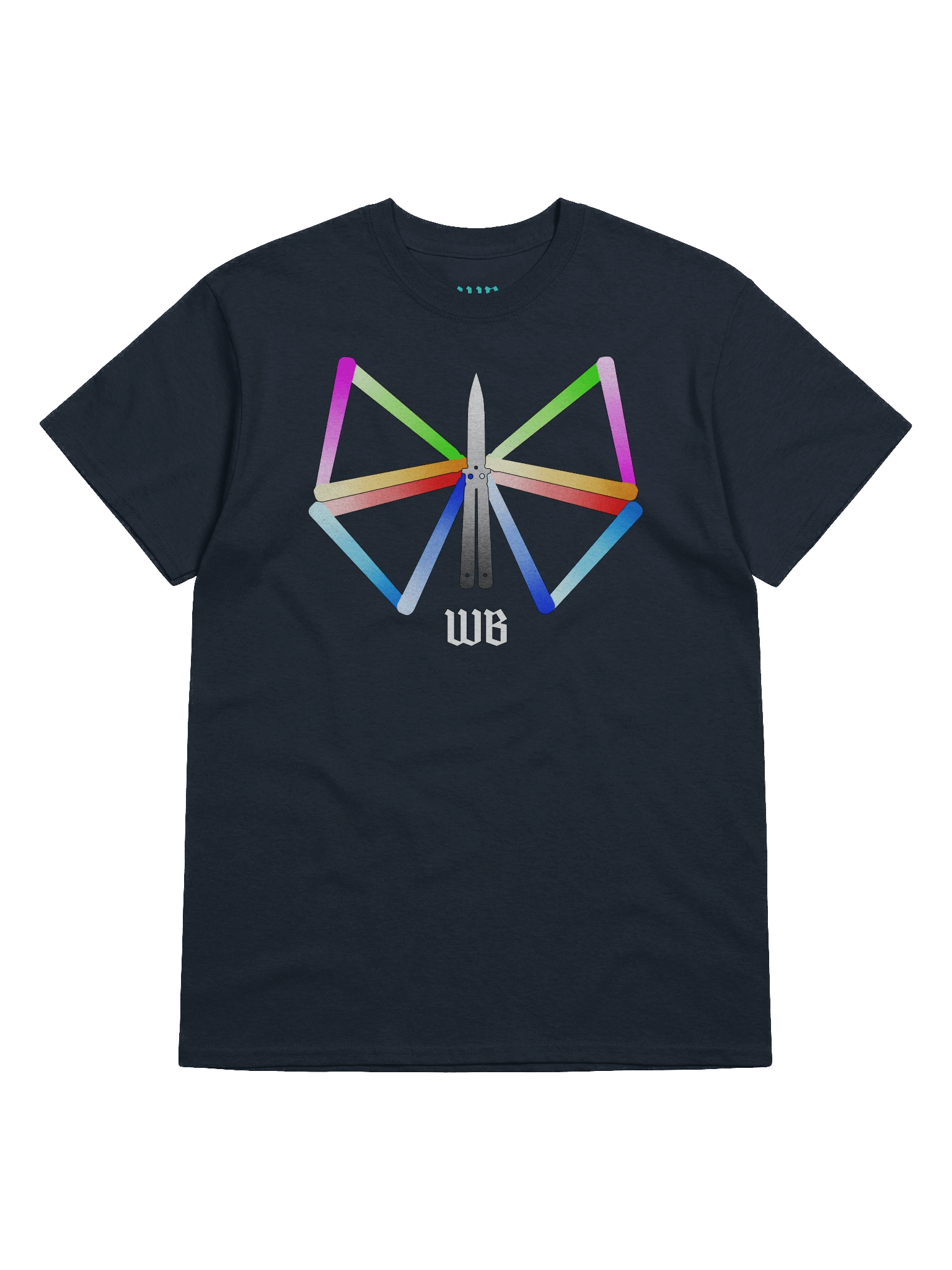 Rainbow Butterfly Knife T-Shirt product image (5)