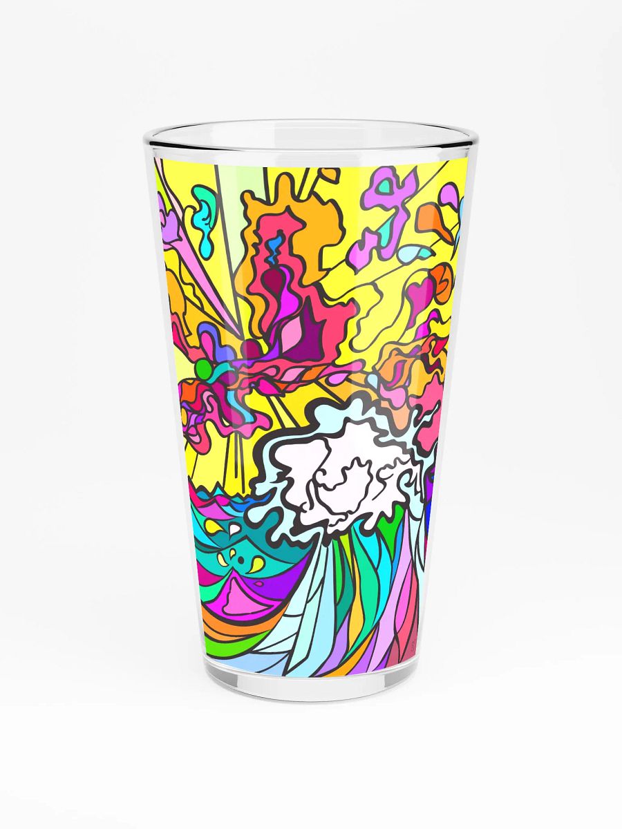 Vibrant Swirls Shaker Pint Glass - Wave at Sunset product image (3)
