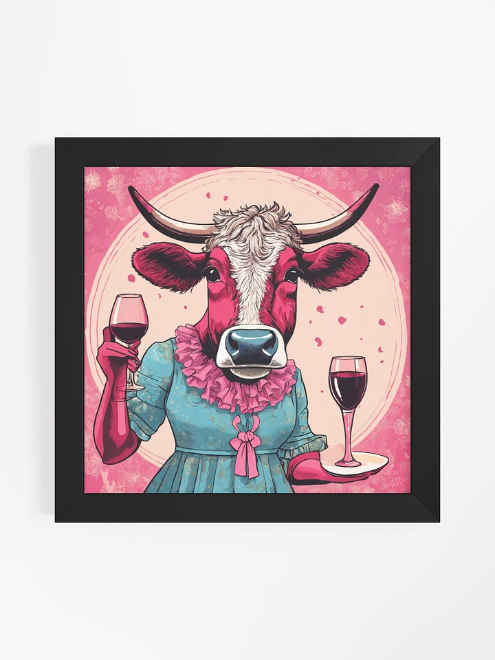 Wine Party Red Cow Framed Art Print product image (2)