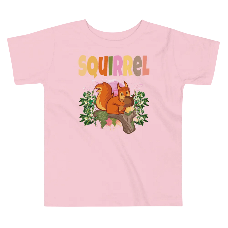 Squirrel Colorful Funny Cute Bella +Canvas Toddler T-Shirt – Funny Shirt, Best Gift for Kids product image (5)