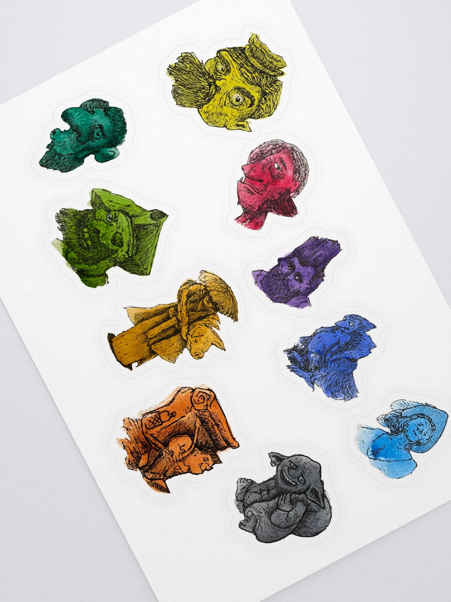 Watercolour Blobs Sticker Page product image (1)