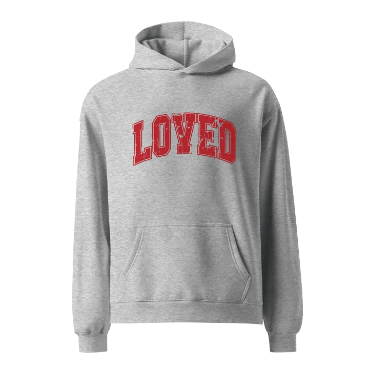 "LOVED" Classic Grey Hoodie product image (2)