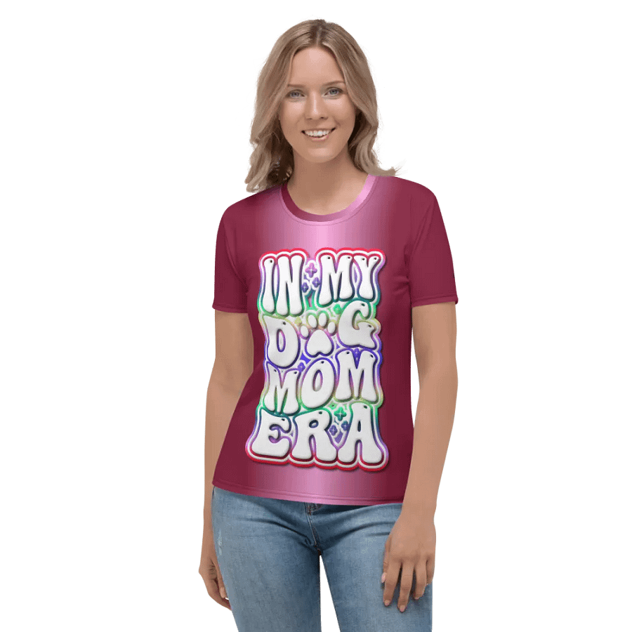 In My Dog Mom Era All Over Print T-shirt product image (2)