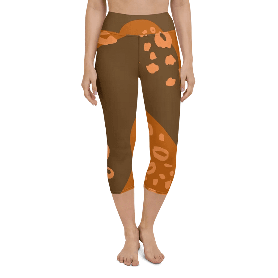 Orange Leopard Yoga Capri Leggings product image (4)
