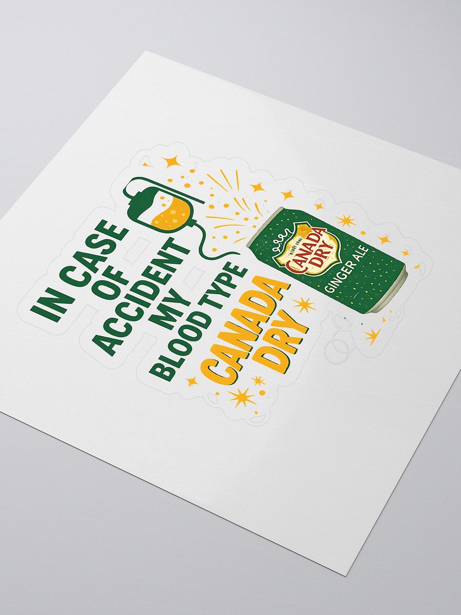 Canada Dry Blood Type Kiss Cut Stickers product image (3)