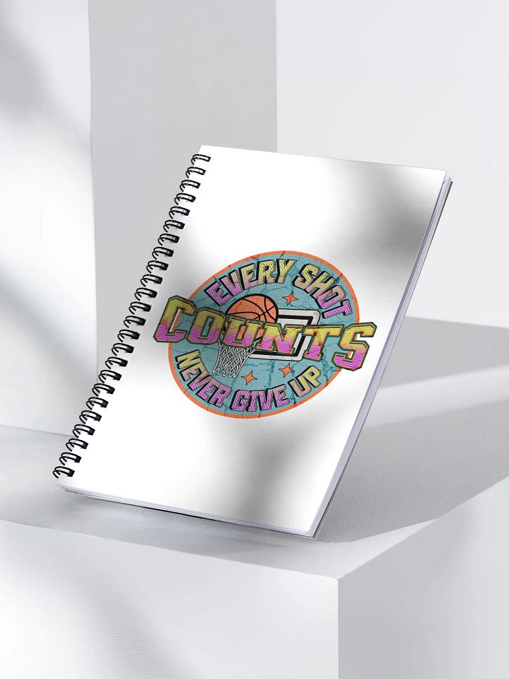 Every Shot Counts Basketball Motivational Spiral Notebook product image (2)