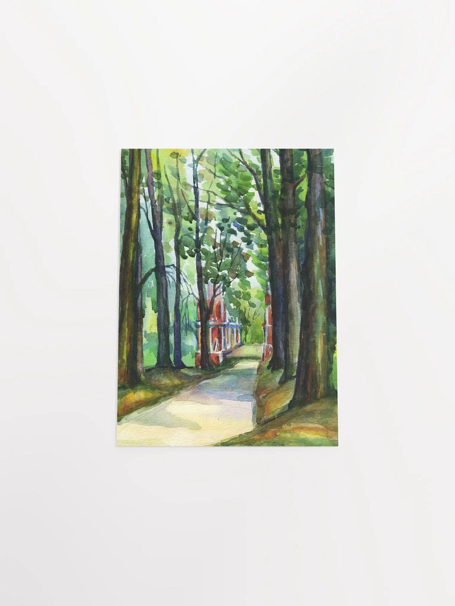 Serene Pathway Watercolor Poster - Summer Alley product image (4)
