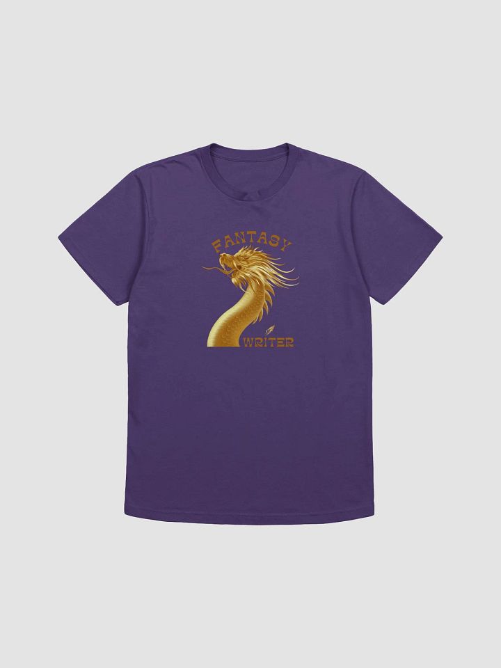 Fantasy Writer Dragon T-shirt - Purple/Gold product image (1)