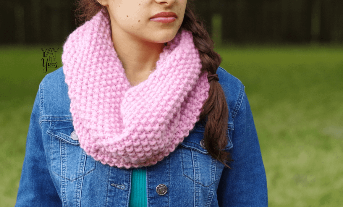 Seed Stitch Cowl - PDF Knitting Pattern & Video Tutorial for Beginners product image (3)